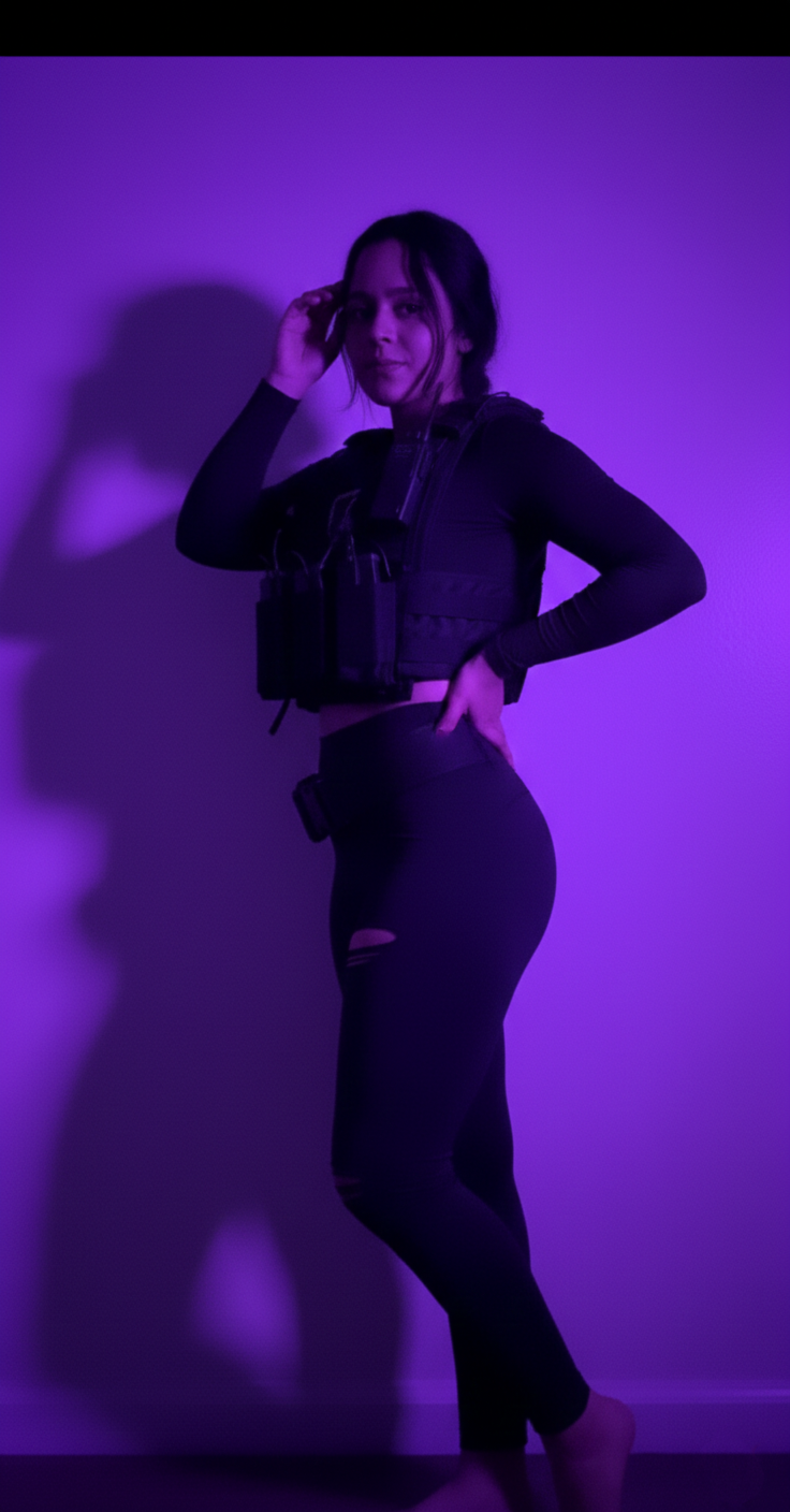 Jax.Killer in a police science federal agent themed photoshoot